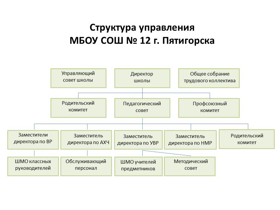 Организационная структура управления устав